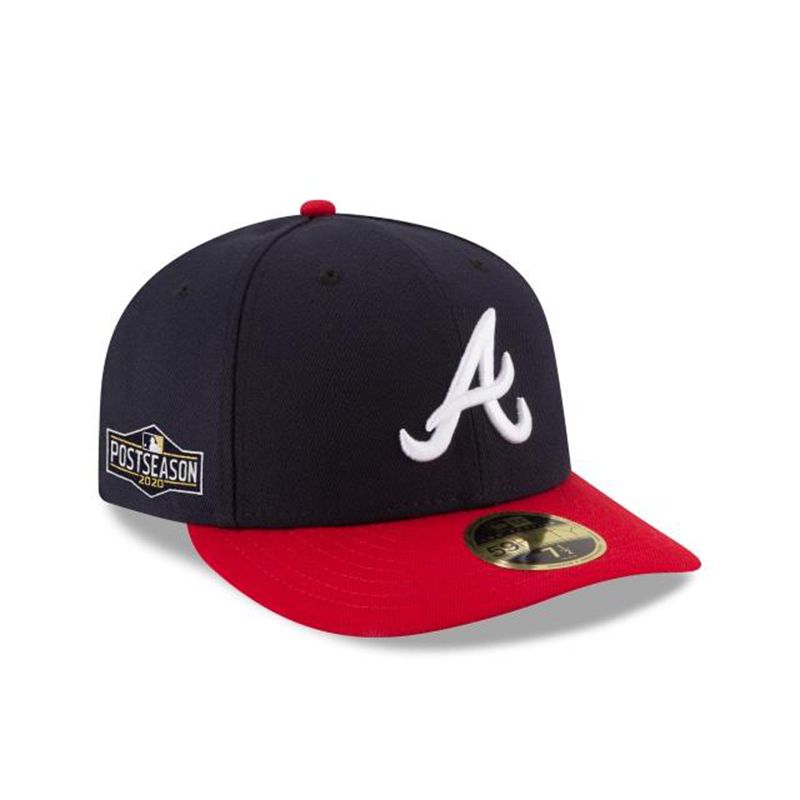 MLB Atlanta Braves Postseason Side Patch Low Profile 59Fifty Fitted (SKP2970) - Blue New Era Caps